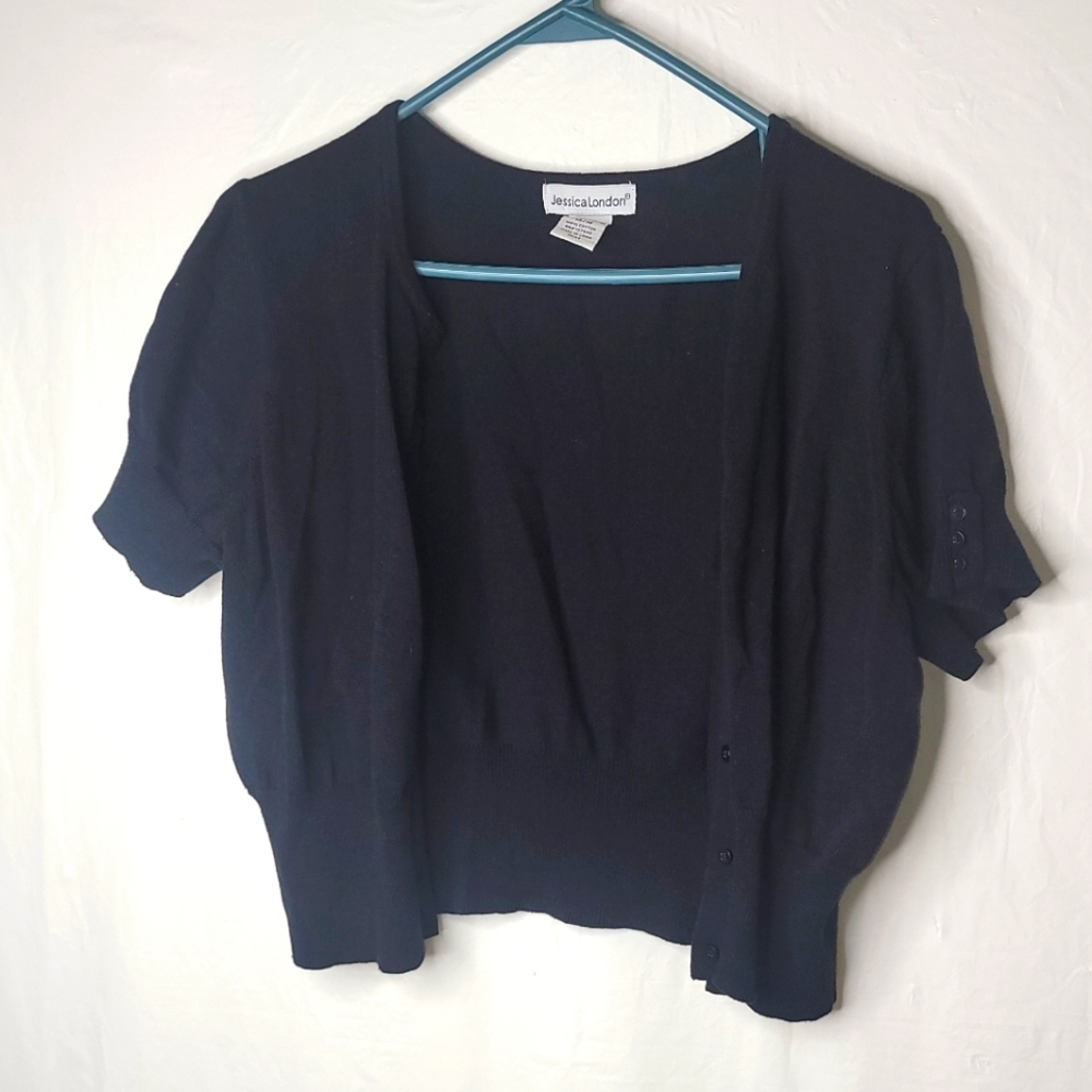 Women's Jessica London brand short sleeve cardigan